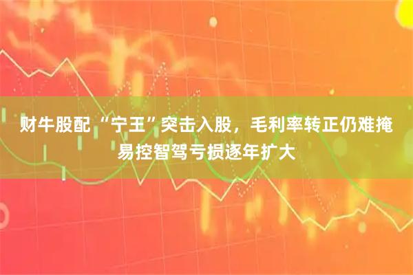 财牛股配 “宁王”突击入股，毛利率转正仍难掩易控智驾亏损逐年扩大