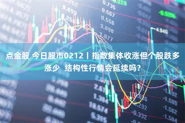点金股 今日股市0212丨指数集体收涨但个股跌多涨少  结构性行情会延续吗？