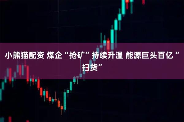 小熊猫配资 煤企“抢矿”持续升温 能源巨头百亿“扫货”