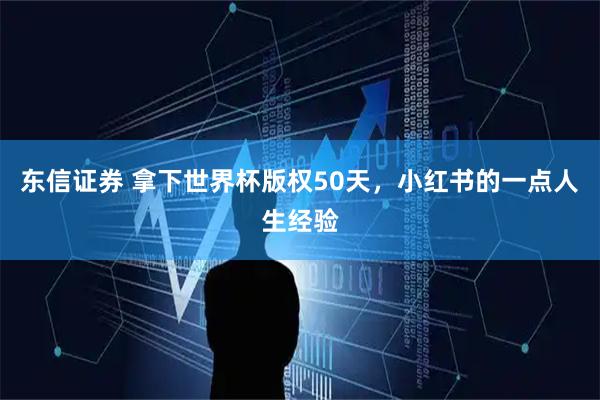 东信证券 拿下世界杯版权50天，小红书的一点人生经验