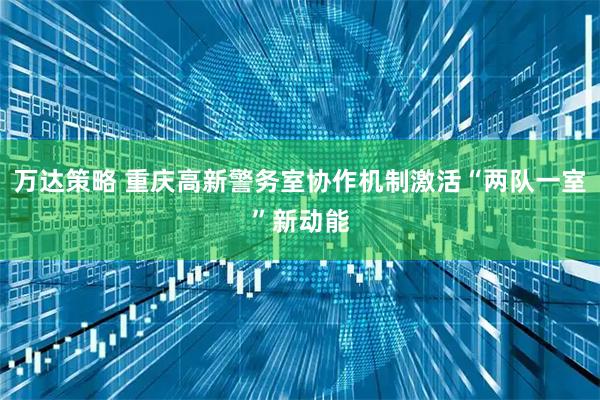 万达策略 重庆高新警务室协作机制激活“两队一室”新动能